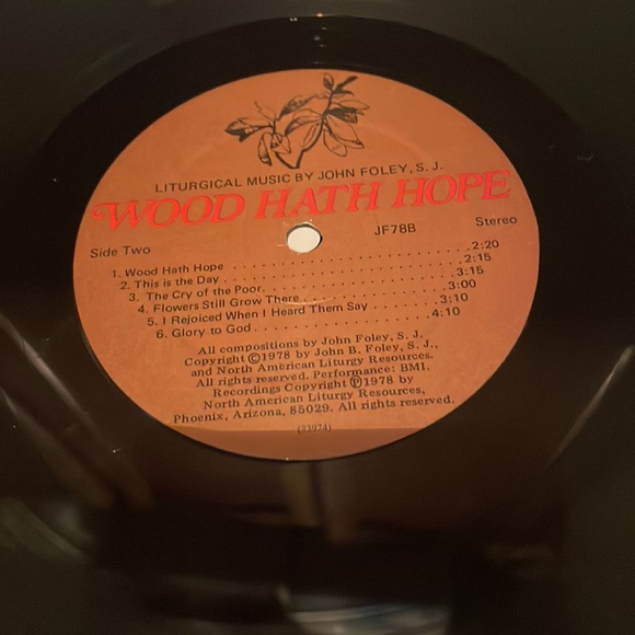 Wood hath hope liturgical music John Foley S.J. LP vinyl record album Christian - Picture 6 of 16